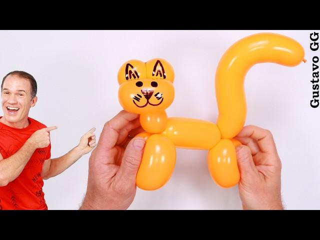 BALLOON CAT  balloon animals for beginners - balloon art - balloon dog