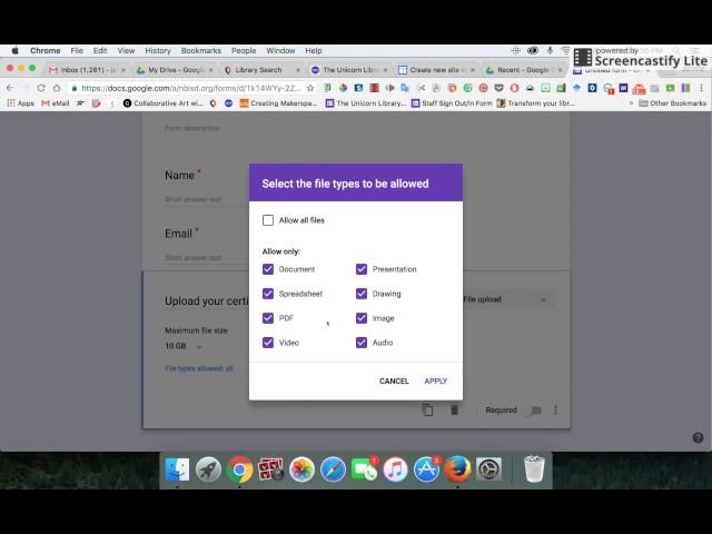 Google Form File Upload