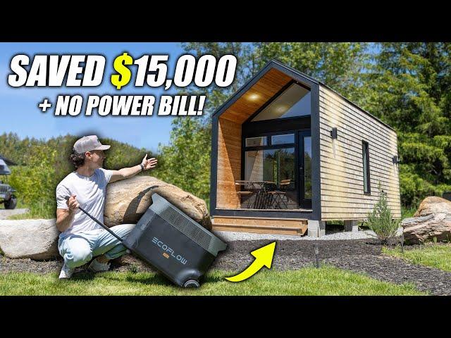 Cheap & Simple Off Grid Tiny Home Solar Setup - Anyone Can Do This!