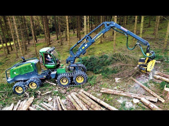 *DEERE in forest* • John Deere 1270G • Forstbetrieb Klotz • Harvester in Action • Part-1 