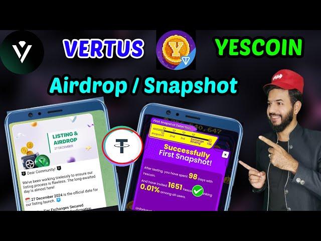 Vertus TGE & Listing Date out | Vertus Airdrop  | Zoo Airdrop date | Yescoin Snapshot listing date