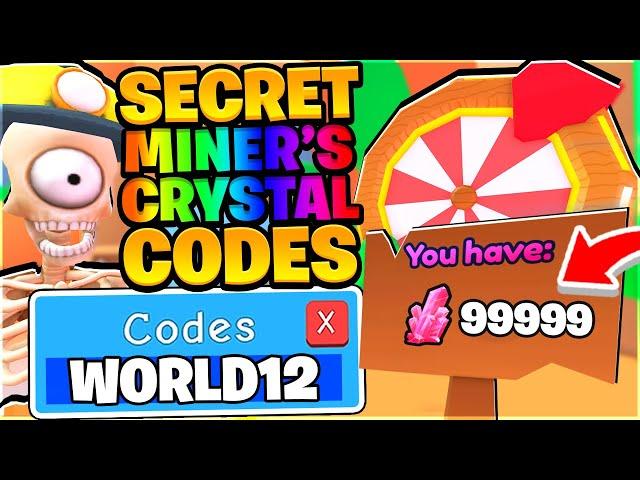 FREE WORLD 12 MINER'S CRYSTAL SPIN CODES IN ARM WRESTLE SIMULATOR Roblox