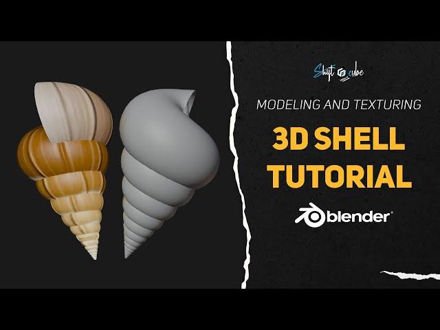 Creating a 3D Shell: Simple Method Tutorial | Blender Modeling | Shift 4 Cube