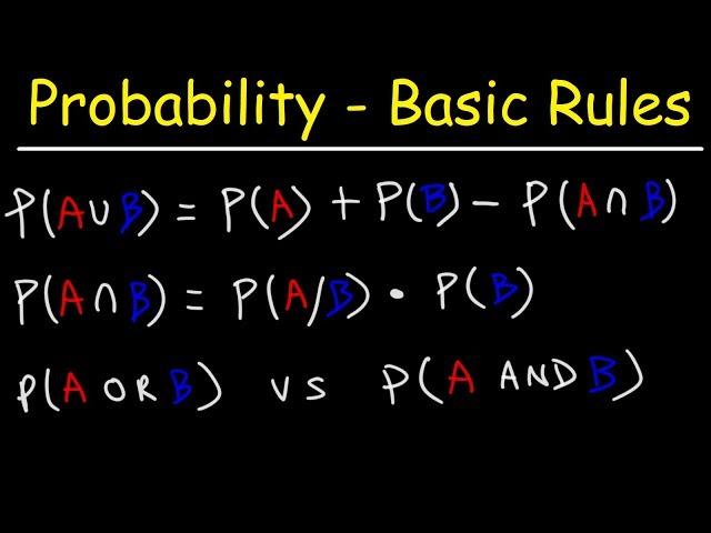 Multiplication & Addition Rule - Probability - Mutually Exclusive & Independent Events