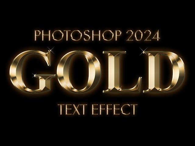 How to Create Gold Text in Photoshop 2024