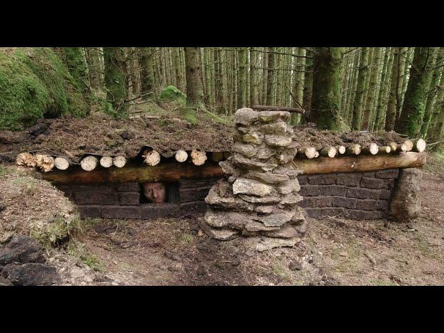 bushcraft dugout, underground shelter,underground house