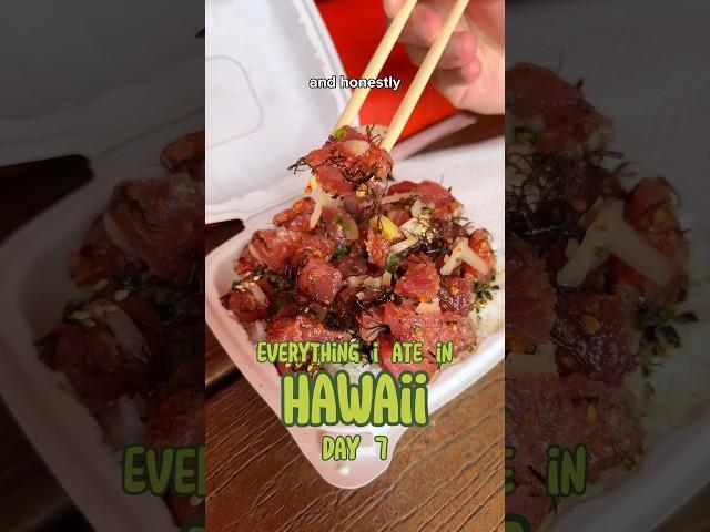 Everything I Ate in Hawaii DAY 7  Ono Seafood Poke, Ice Cream, Hawaiian Food #foodie #oahu #hawaii