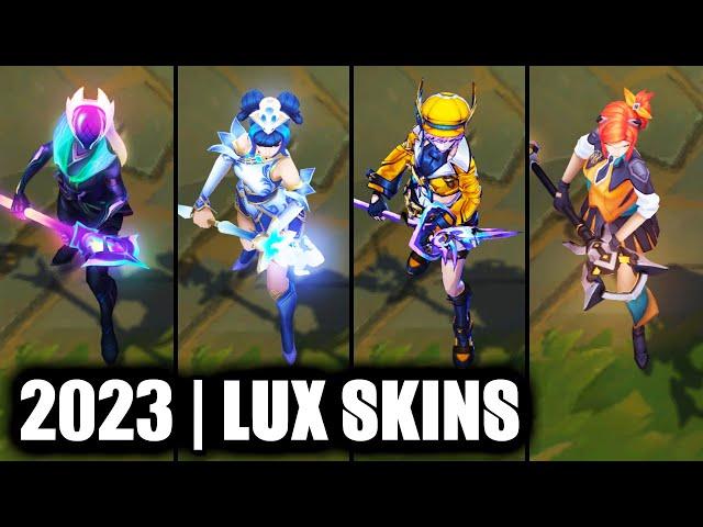 ALL LUX SKINS SPOTLIGHT 2023 | League of Legends