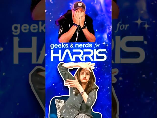 This is CRINGE!  Lynda Carter on “Geeks & Nerds for Harris”.