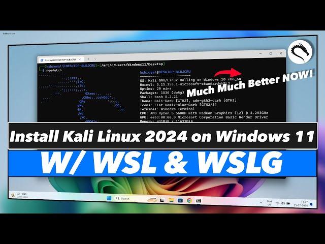 How To Install Kali Linux 2024 On Windows 11 Using WSL With GUI (NEW GUIDE)