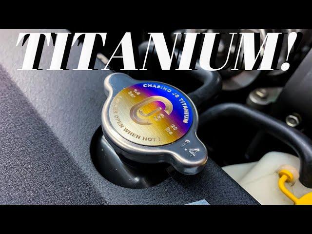 Chasing J’s Titanium Cap Set on my Subaru STI