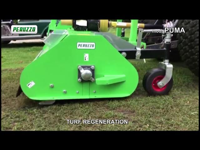 Turf regeneration with PUMA and Verticut blades Peruzzo