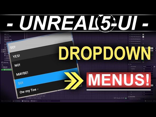 Unreal-5 Menu UI: Drop-Down Menus & COMBO-BOXES