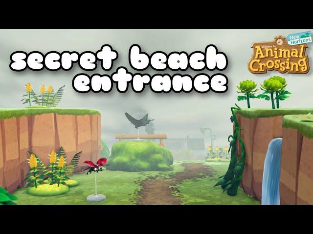 secret beach waterfall walkway | speed build | Mosswood | Animal Crossing: New Horizons