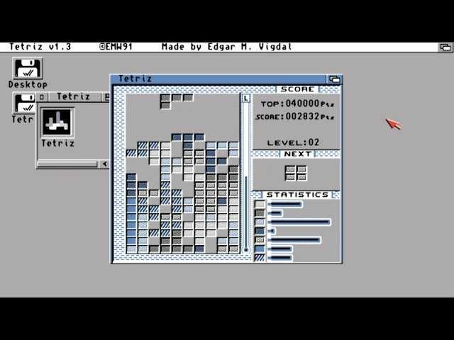 AMIGA Tetriz OTHER GAME By Edgar M Vigdal v1.3 WB In 1991 AMIGA AGA PLAYED PD m ALE adf zip