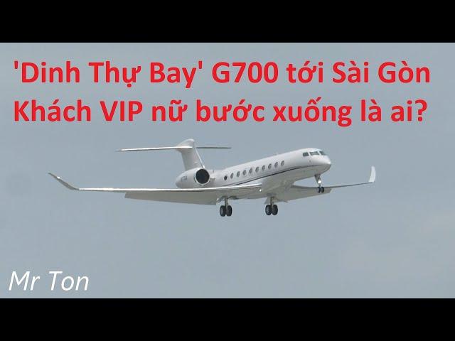 Cận cảnh khách nữ VIP bước ra từ chiếc Gulfstream G700 máy bay cá nhân siêu đắt đỏ!