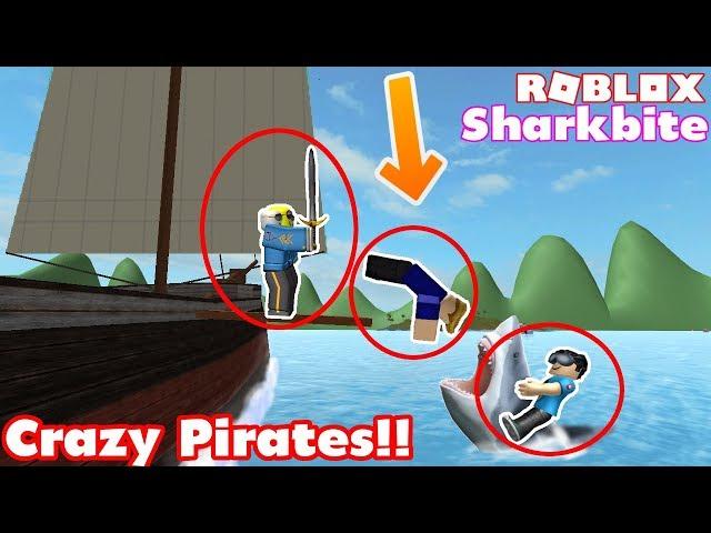 Hilarious Pirate Ship Crew in Roblox Sharkbite! Ft. MyUsernamesthis and DigDugPlays