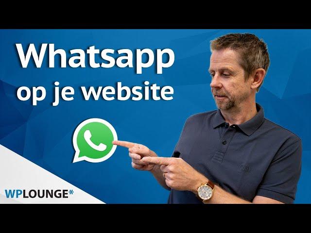 Whatsapp button toevoegen aan je WordPress website | 2020