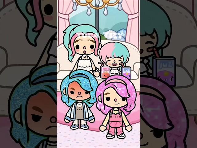 My twin sisters Pink and Blue always fight🩷🩵 #tocaboca #tocalifeworld #shorts #fyp