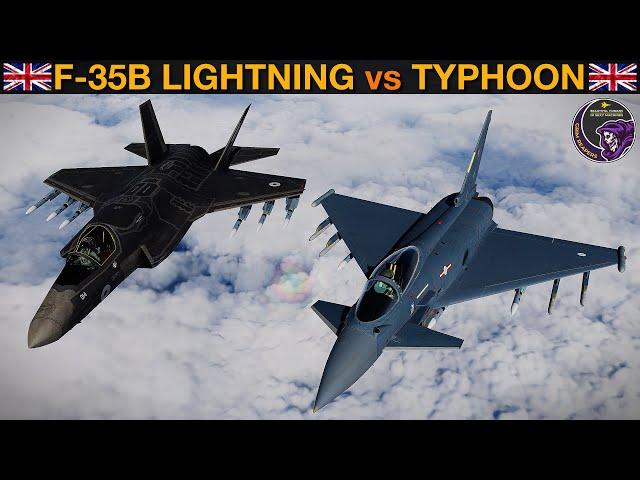 F-35B Lightning II vs Eurofighter Typhoon: BVR Battle & Dogfight | DCS