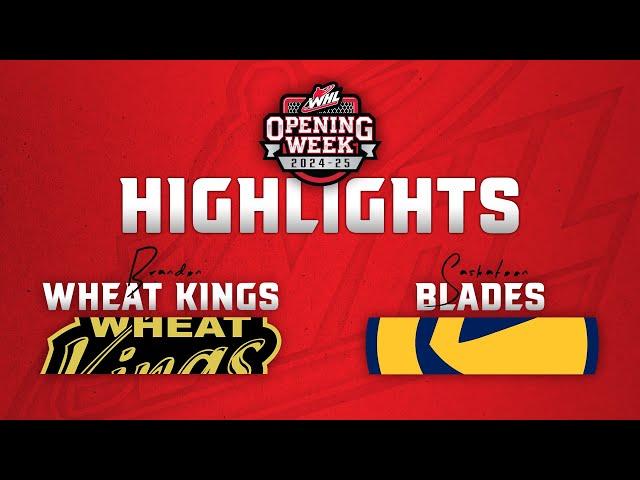 Brandon Wheat Kings at Saskatoon Blades 9/28 | WHL Highlights 2024-25