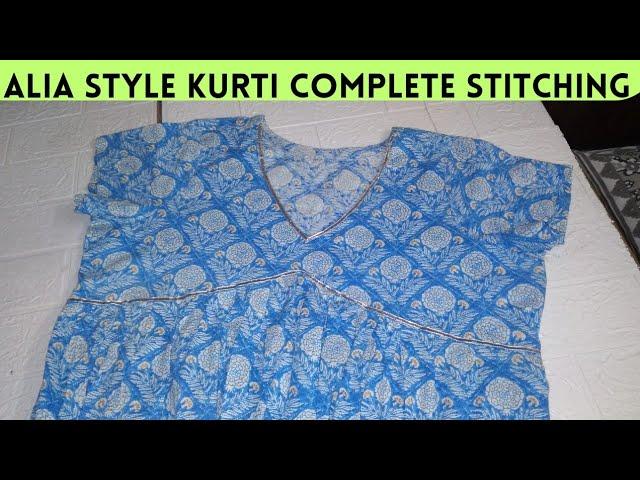 Alia Style Kurti Ka Complete Stitching | Zeenat's Dress Designing 