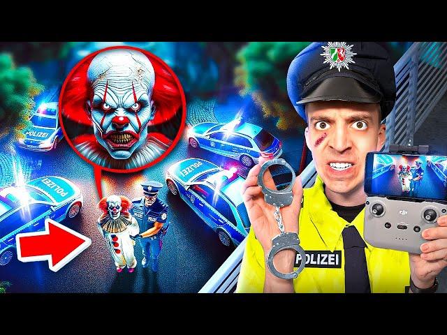 HORROR CLOWN wird 24 STUNDEN von POLIZEI verfolgt!  (mit Drohne)