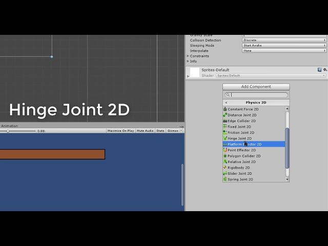 2D джоинты в Unity - как их использовать?