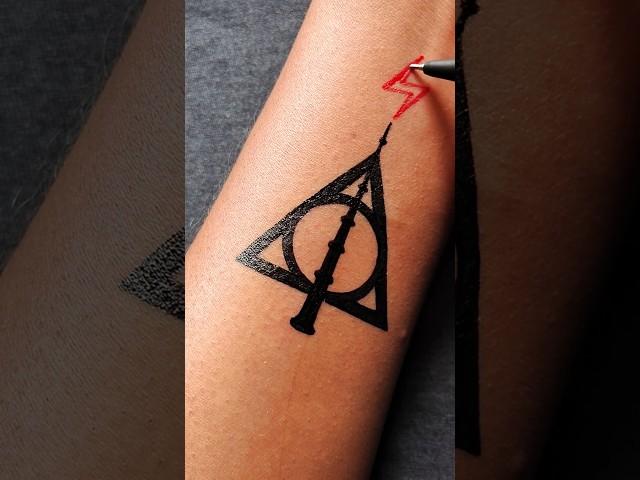 Harry Potter Wrist Temporary Tattoo Tutorial....#tattoo #art #harrypotter