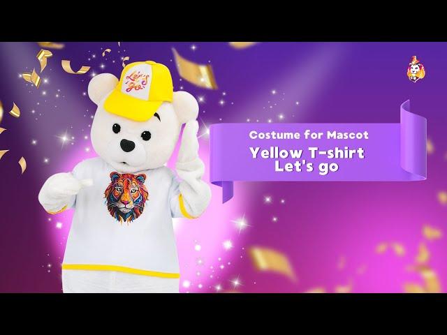 Yellow T-shirt Let's go for Mascot