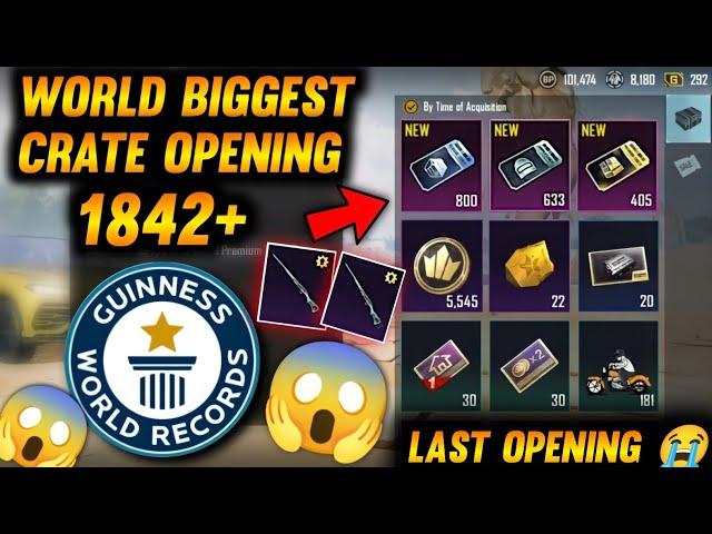 1842 + Crate Opening | Last Crate Opening after BGMI Ban 