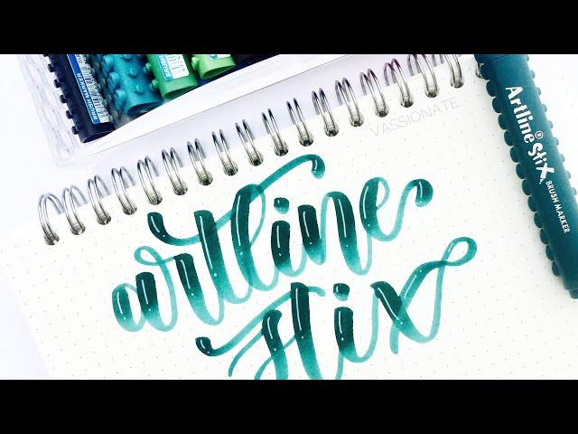 Brush Pen Lettering For Beginners: Artline Stix Brush Marker