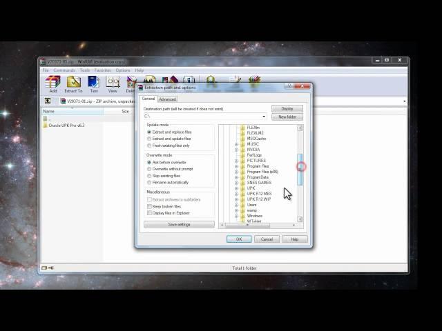Installing UPK (unzipping), Oracle Applications Training