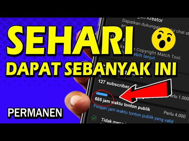 UDAH COBA CARA INI? JAM TAYANG BERTAMBAH DRASTIS SETIAP HARI - CARA MENAMBAH JAM TAYANG YOUTUBE 2022