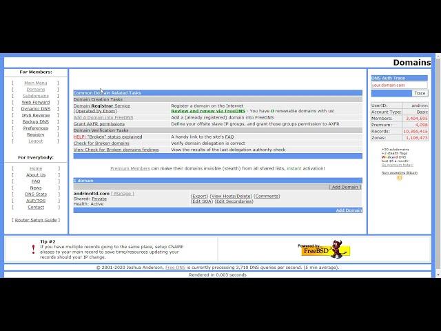 How To Setup Your Domain With  Freedns.afraid.org DNS