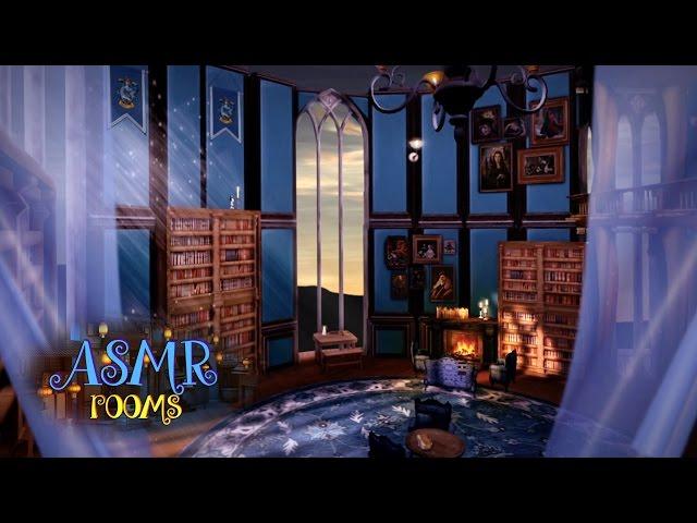 Harry Potter Inspired ASMR - Ravenclaw Tower Common Room -  Magical Ambience and Animation