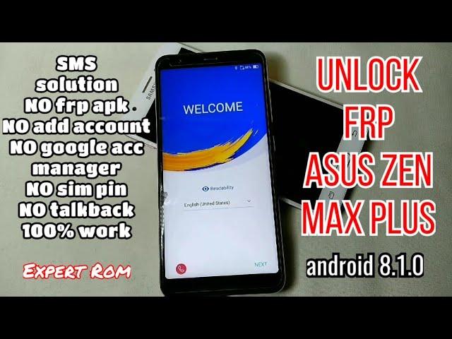 SMS SOLUTION | Asus Zen Max Plus (X018D) (M1) Unlock FRP Bypass Google Account Android 8.1.0