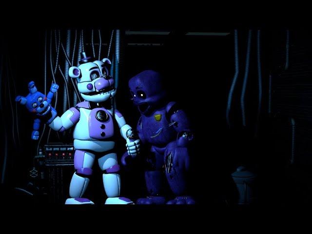 FNAF SISTER LOCATION in REAL TIME PURPLE GUY Attacks FUNTIME FREDDY SFM Animation (fanmade)