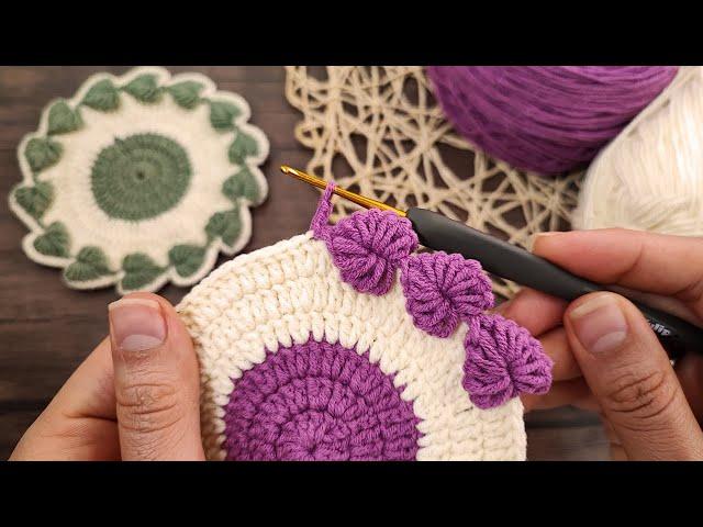  Super Easy Crochet for Beginners (Crochet Coaster) | kolay tığ işi bardak altlığı