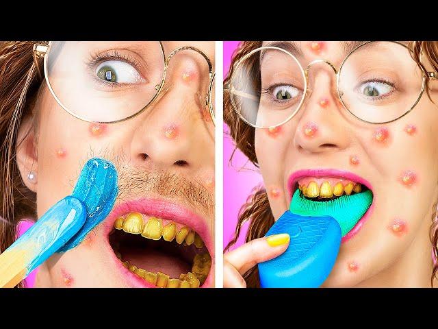 Vom Nerd zum Beliebten Schüler! MakeOver mit Gadgets!