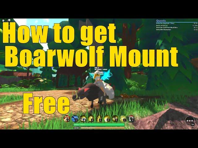 How to get the Boarwolf Mount in World Zero | FREE MOUNT | 1000 Kills Fast