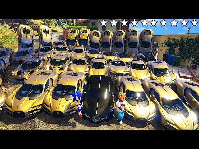 I STOLE GOLDEN BUGATTI CARS FROM BILLIONAIRES WITH SONIC FROM REAL LIFE IN GTA 5