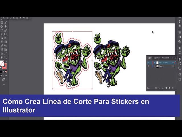 Como Crea Línea de Corte Para Stickers en Illustrator