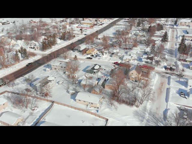 Drone over house fire - Feb 14 2022