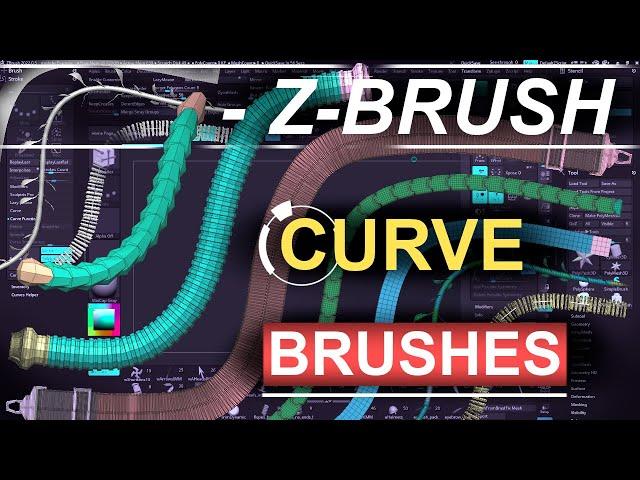 ZBrush - Everything About CURVE Brushes (In 5 MINUTES!)