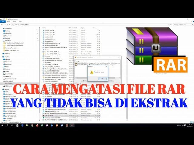 How to solve RAR files that can't be extracted