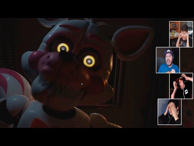 Реакция Летсплейщиков на Скример Фантайм Фокси в Circus Baby Diner