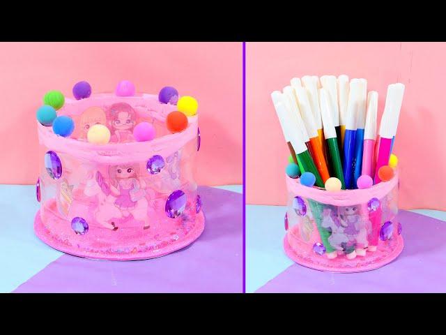 How to Make a Pen Holder | DIY Pen Holder at Home | Plastic Bottle Craft Idea