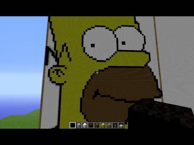 Minecraft Awesome Pixelart ~Homer Simpson~