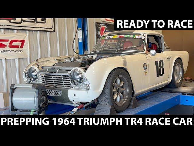 Prepping the Triumph TR4 Race Car